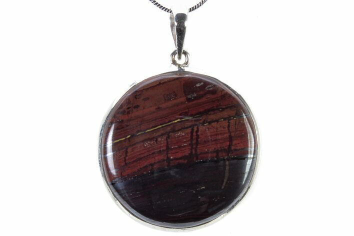 Polished Tiger Iron Stromatolite Pendant - Billion Years #321616